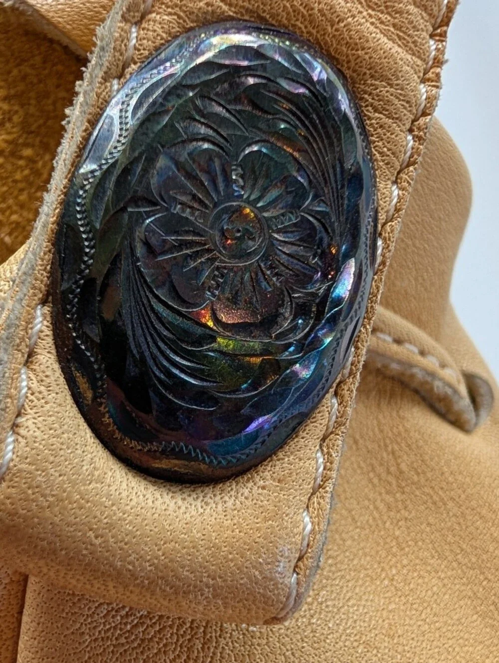 Leather Butter Soft Carmel Color Handmade Purse 🤩 Unique!